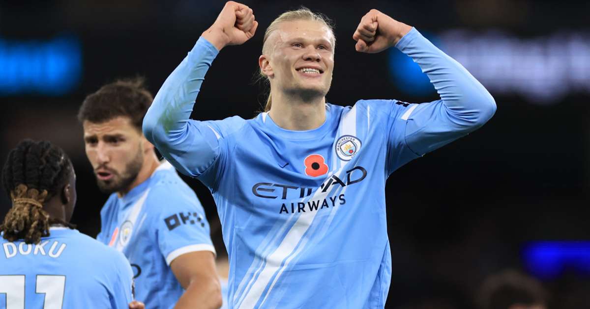 Haaland Double Fires Man City Past Bournemouth